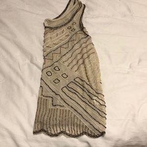 Beaded sheer tank top